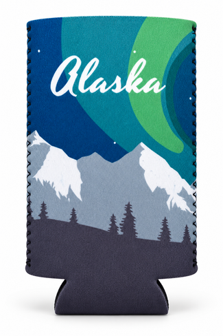 Alaska Aurora Slim Koozie