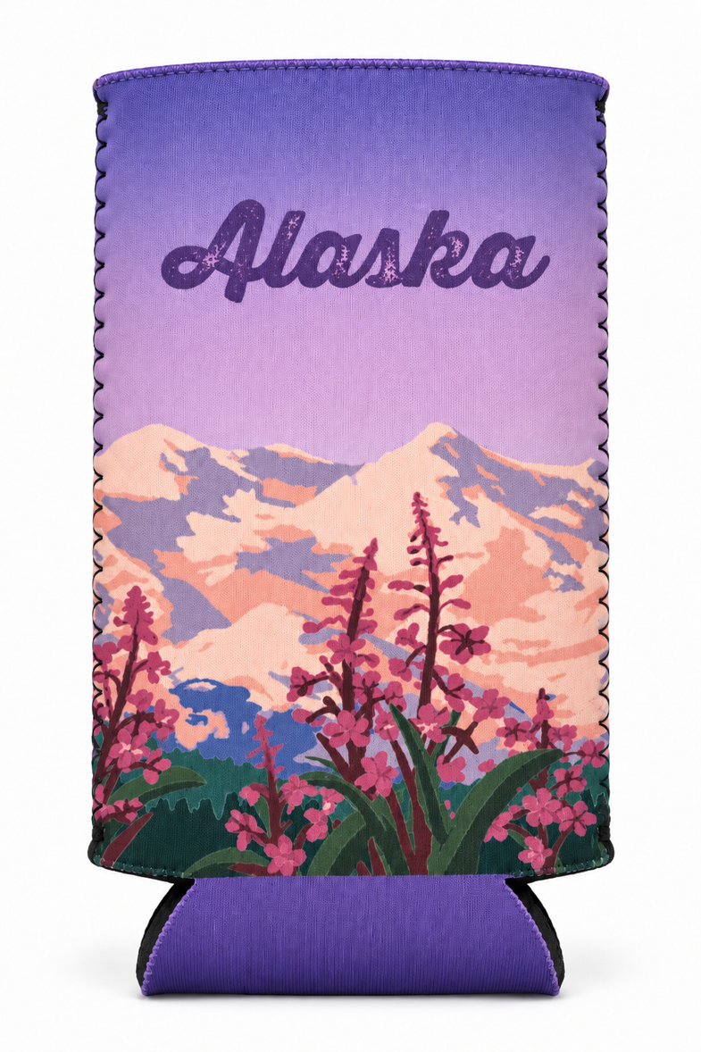 Alaska Fireweed Slim Koozie