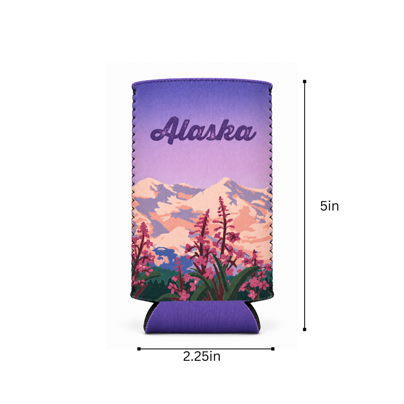 Alaska Fireweed Slim Koozie