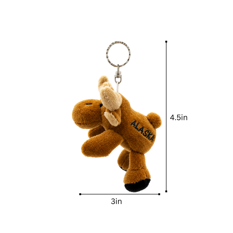 Alaska Moose Plush Keyring