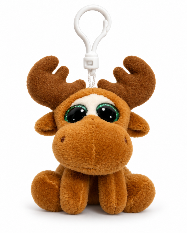 Alaska Moose Plush Backpack Clip