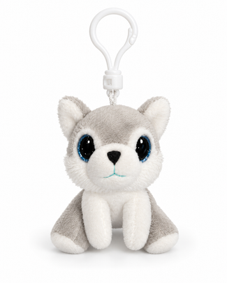 Alaska Wolf Plush Backpack Clip