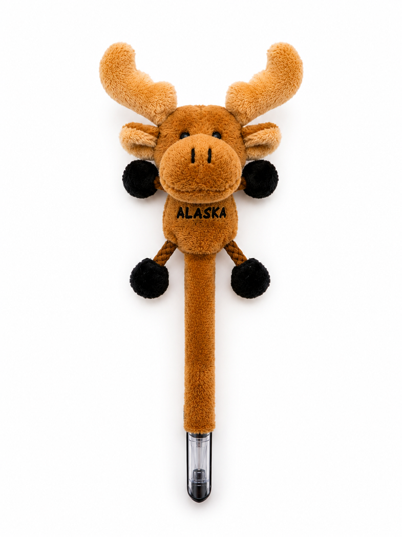 Alaska Moose Plush Pen