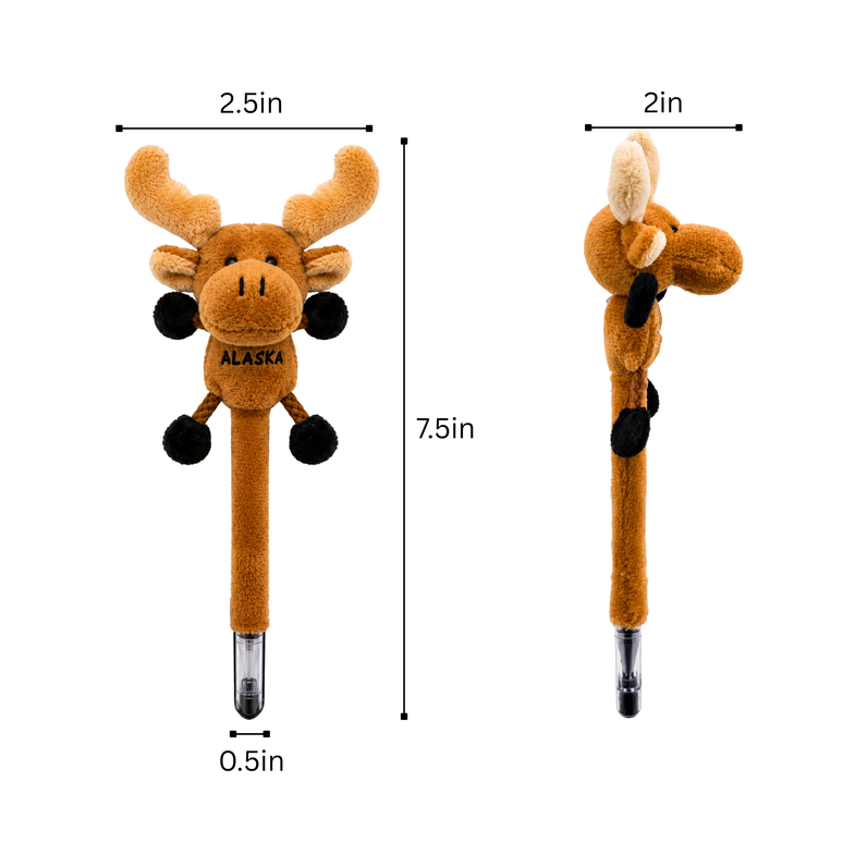 Alaska Moose Plush Pen