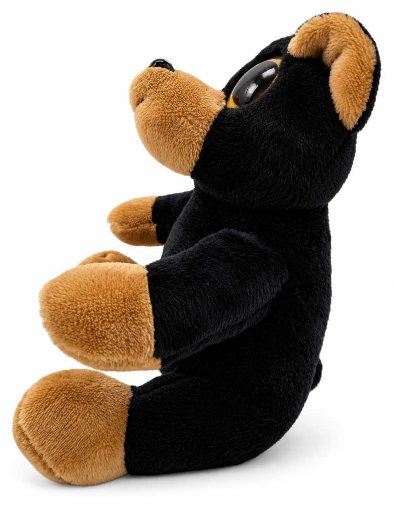 Alaska Big Eye Black Bear Plush 6"