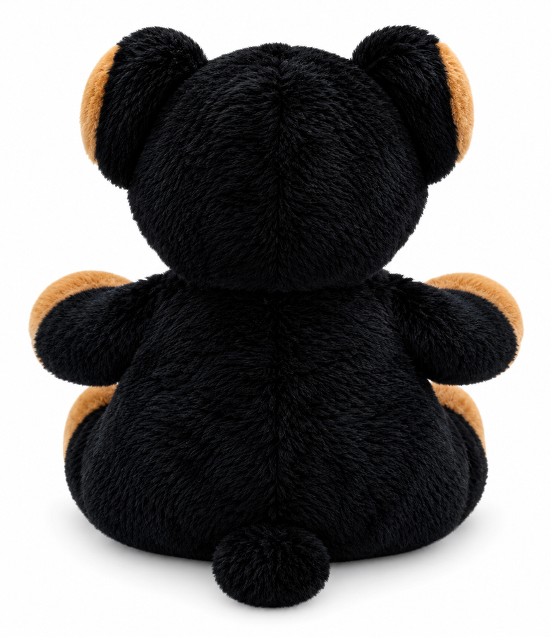 Alaska Big Eye Black Bear Plush 6"