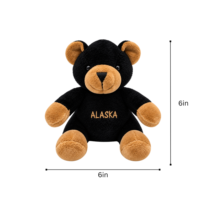 Alaska Black Bear Plush 6"