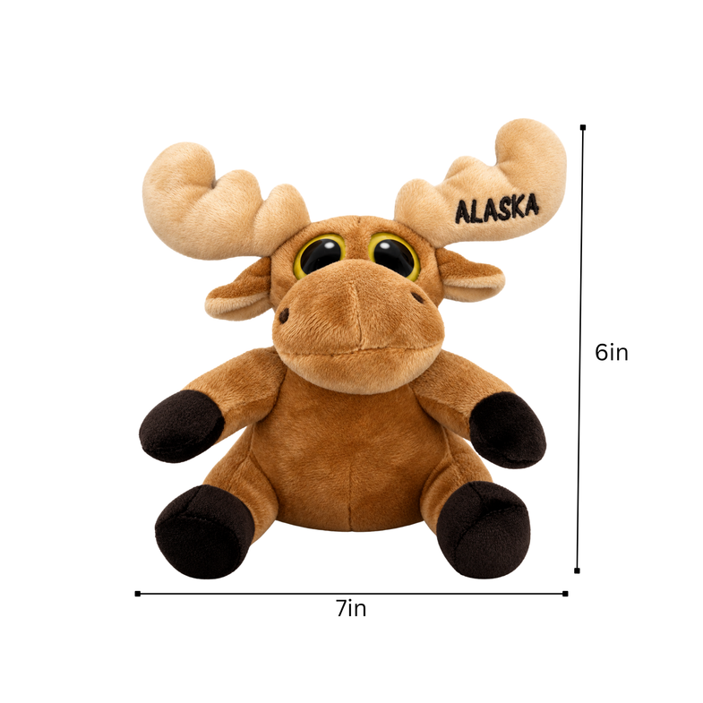 Alaska Big Eye Moose Plush 6"