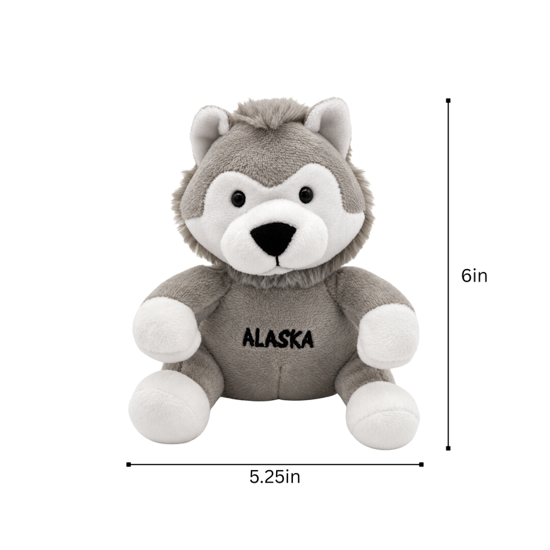 Alaska Wolf Plush 6"