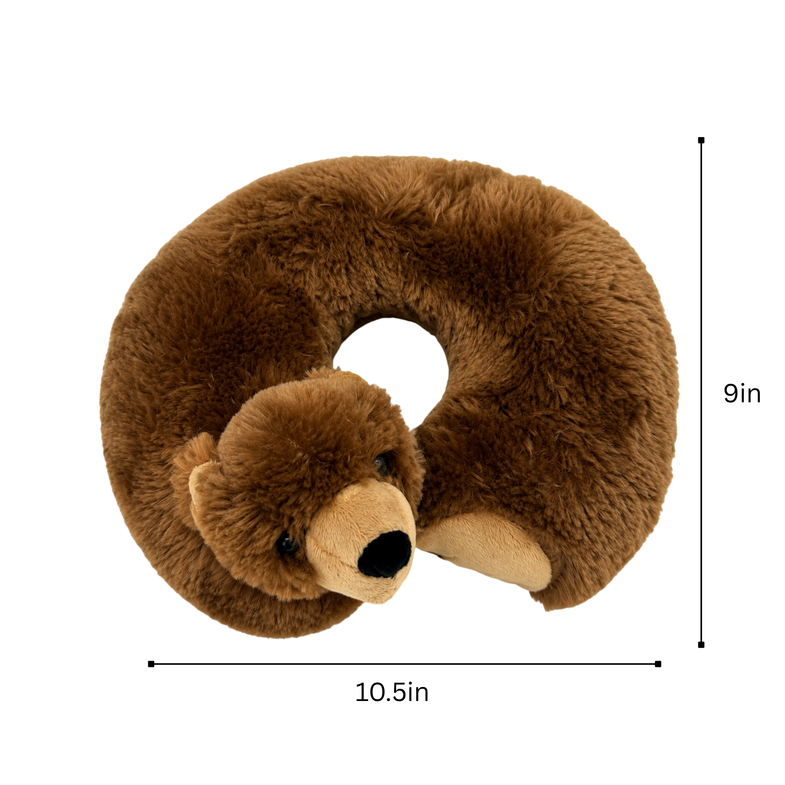 Alaska Brown Bear Plush Neck Pillow