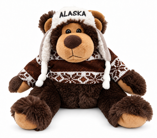 Alaska Brown Bear w/ Clothes 9"