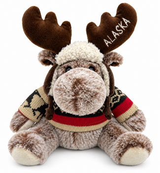 Alaska Moose Plush w/Clothes 9"
