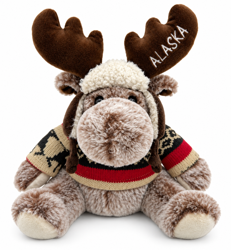 Alaska Moose Plush w/Clothes 9"