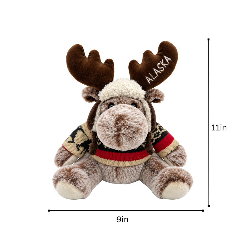 Alaska Moose Plush w/Clothes 9"