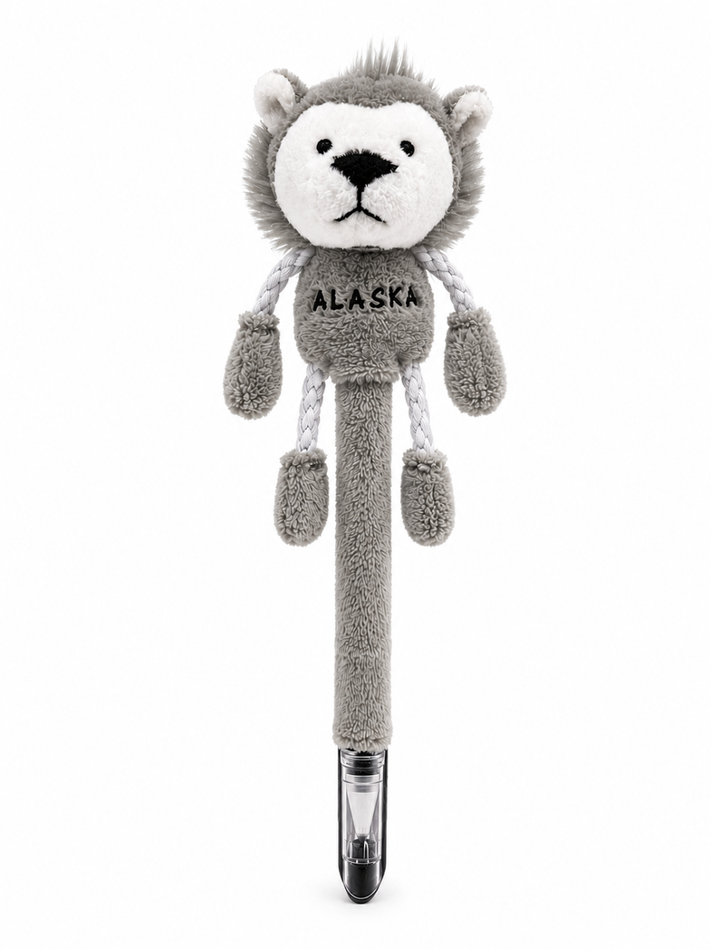 Alaska Wolf Plush Pen