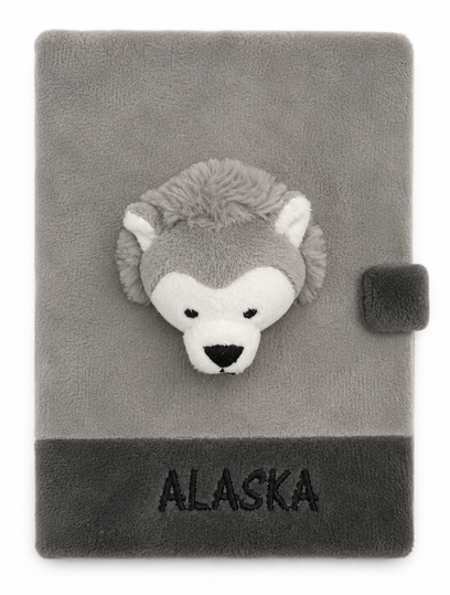 Alaska Wolf Plush Notebook