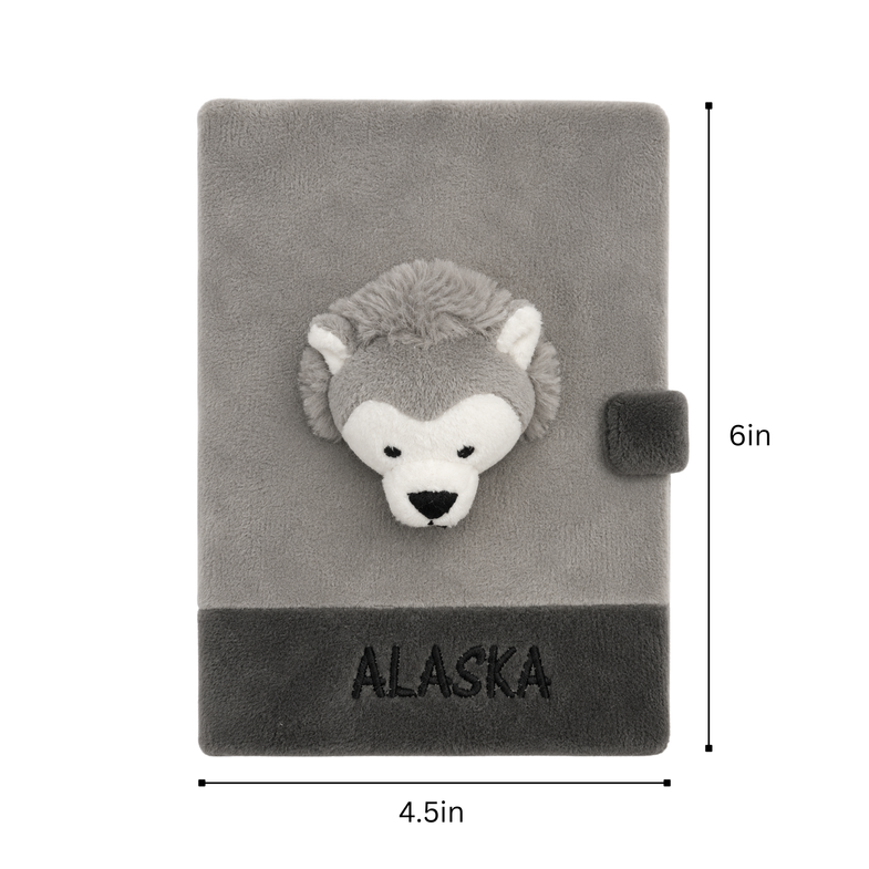 Alaska Wolf Plush Notebook