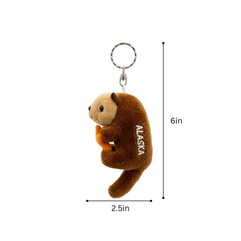 Alaska Sea Otter Plush Keyring