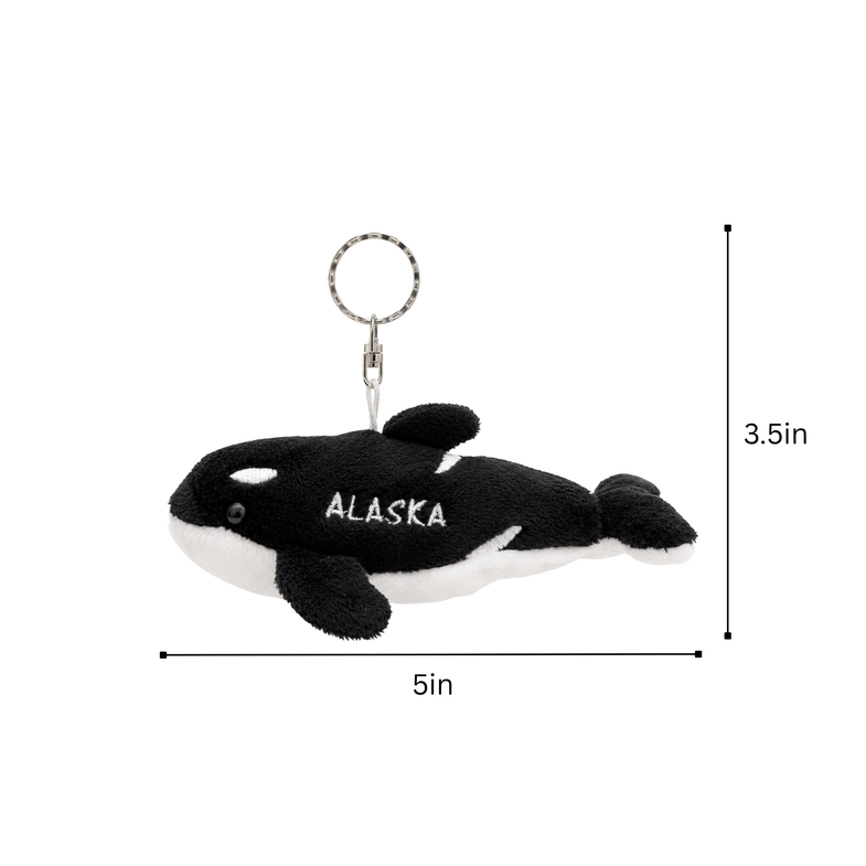 Alaska Orca Plush Keyring