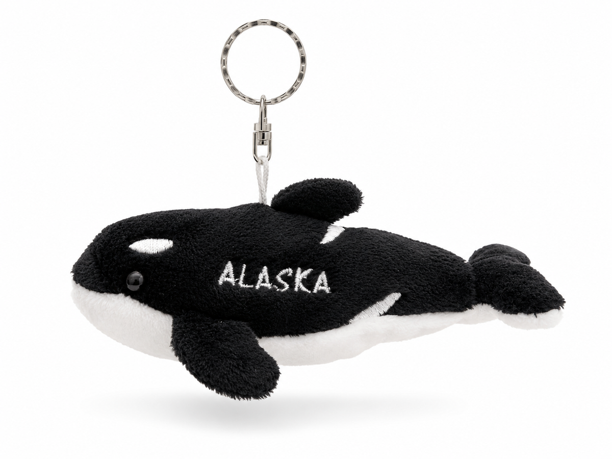 Alaska Orca Plush Keyring – AlaskaGift.com