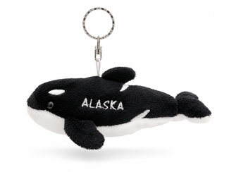 Alaska Orca Plush Keyring