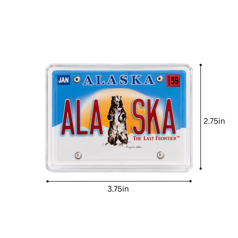 Alaska Grizzly License Plate Playing Cards