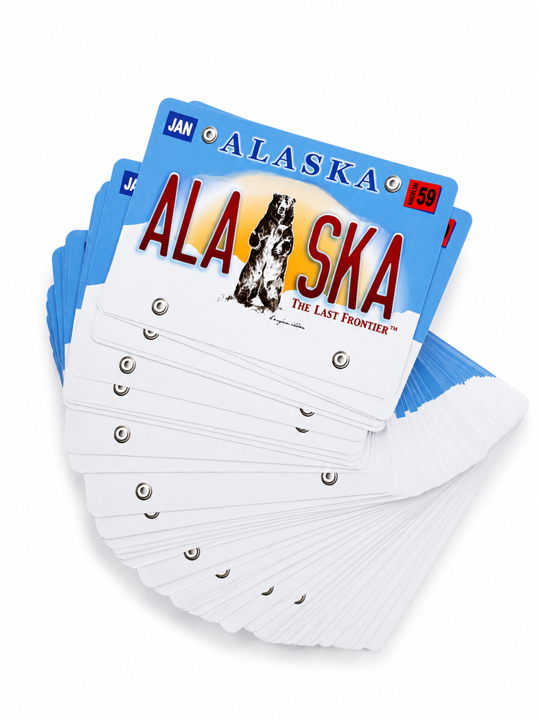Alaska Grizzly License Plate Playing Cards