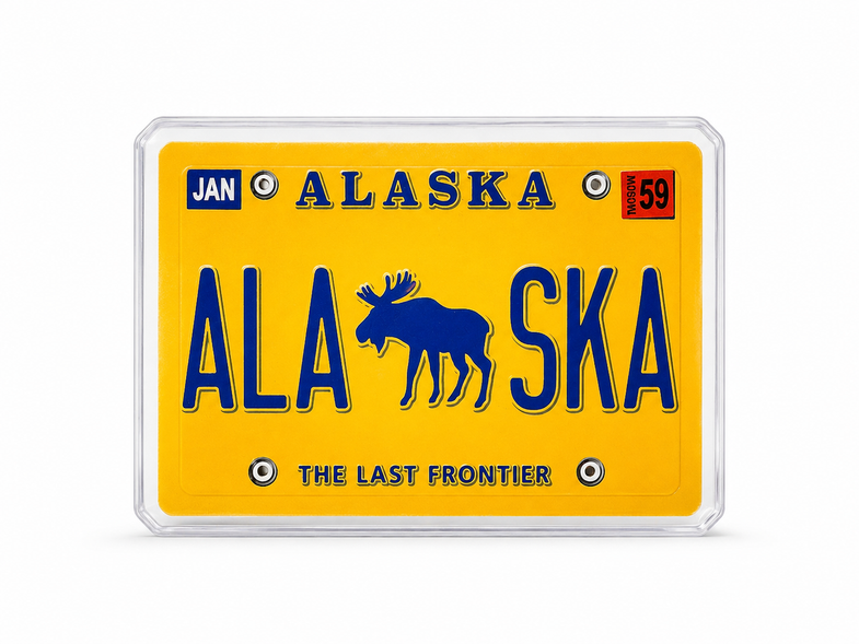 Alaska Moose License Plate Playing Cards