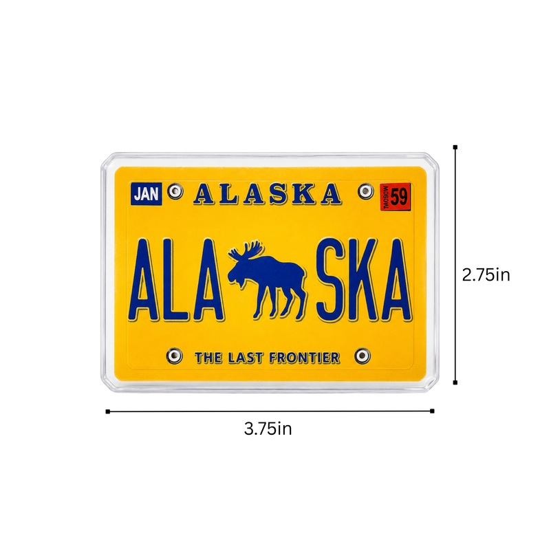 Alaska Moose License Plate Playing Cards