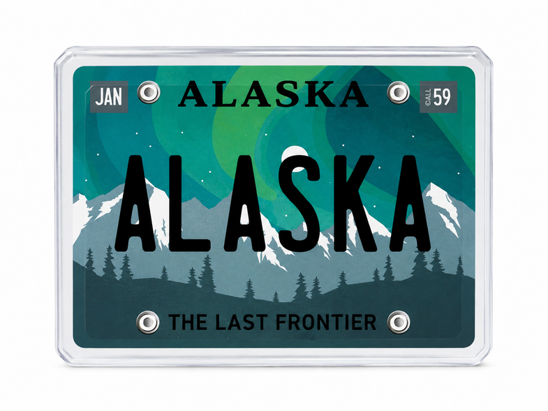 Alaska Aurora License Plate Playing Cards