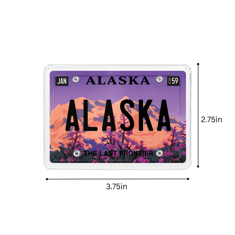 Alaska Fireweed License Plate Playing Cards