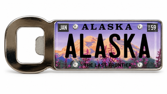 Alaska Fireweed Bottle Opener Magnet