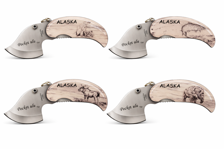Alaska Scrimshaw Pocket Ulu