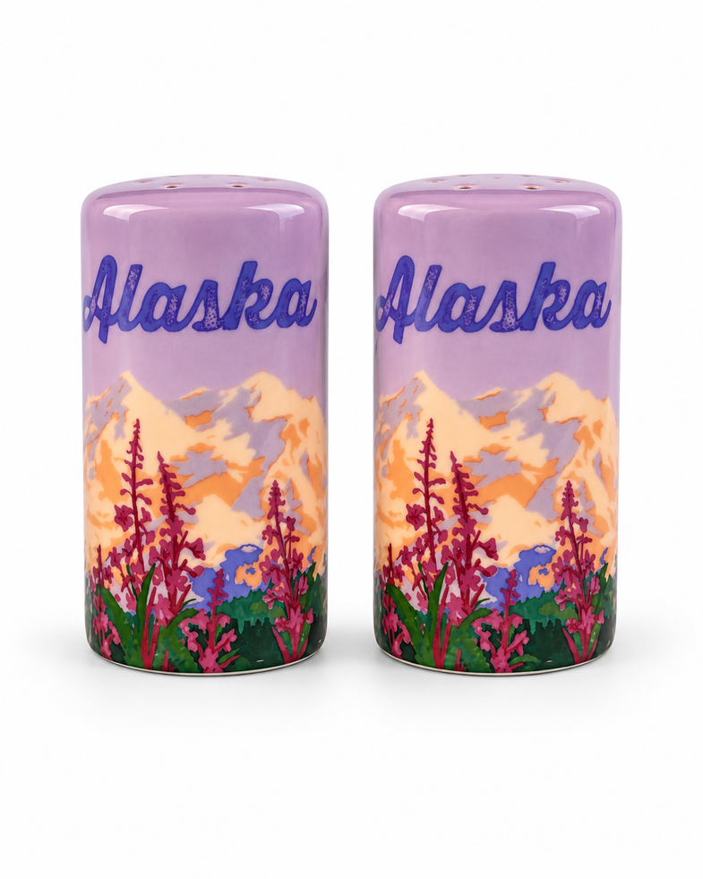 Alaska Fireweed Salt & Pepper Shakers