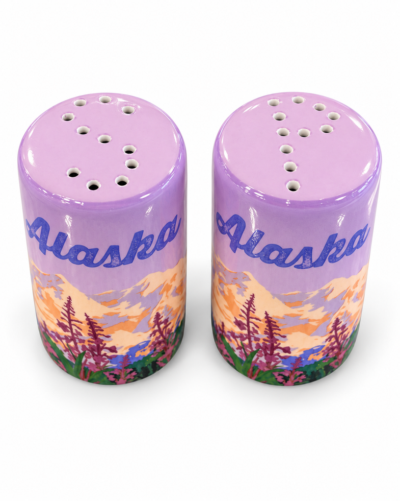 Alaska Fireweed Salt & Pepper Shakers