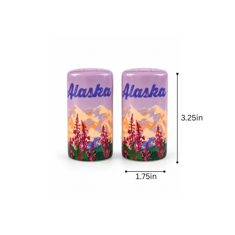 Alaska Fireweed Salt & Pepper Shakers