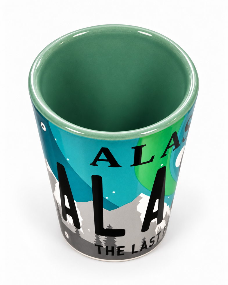 Alaska Aurora Ceramic Shot Glass