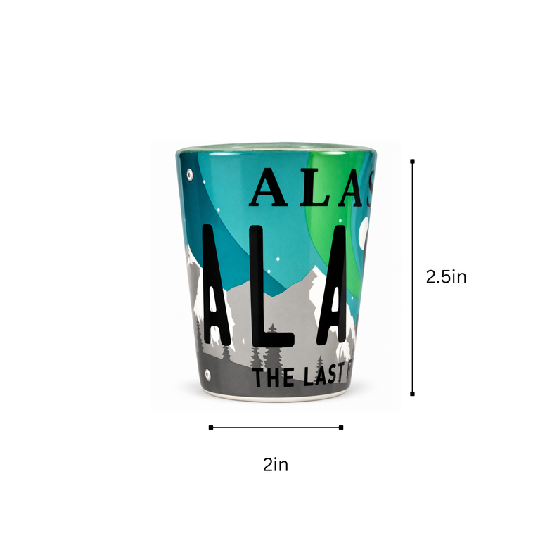 Alaska Aurora Ceramic Shot Glass
