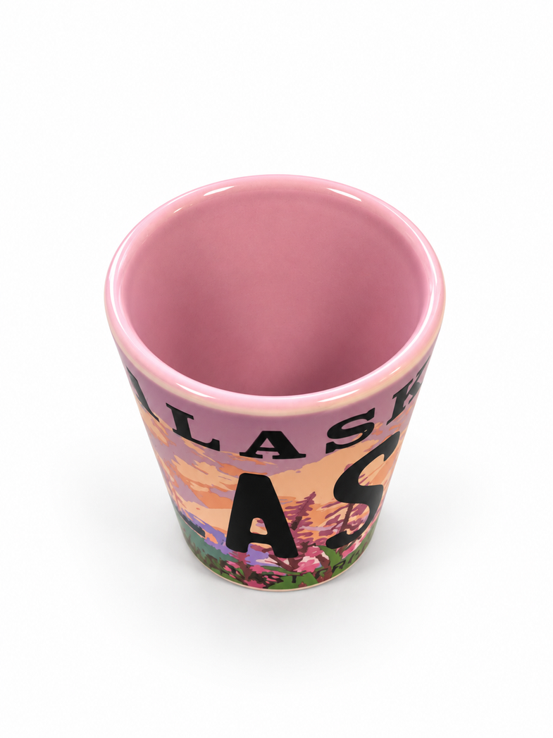 Alaska Fireweed Ceramic Shot Glass
