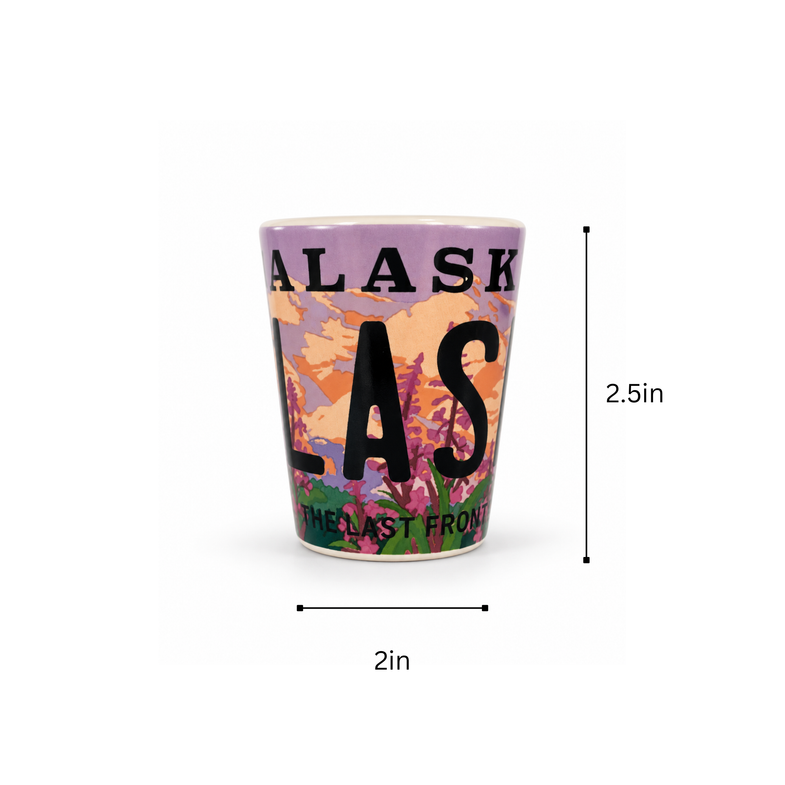 Alaska Fireweed Ceramic Shot Glass