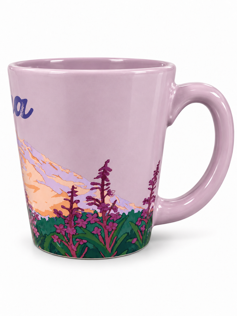 Alaska Fireweed V-Shape Mug 13oz