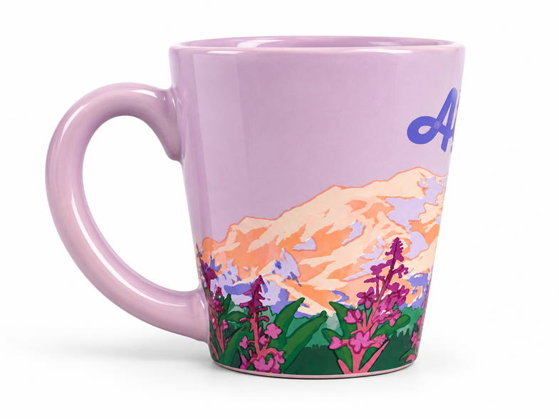 Alaska Fireweed V-Shape Mug 13oz