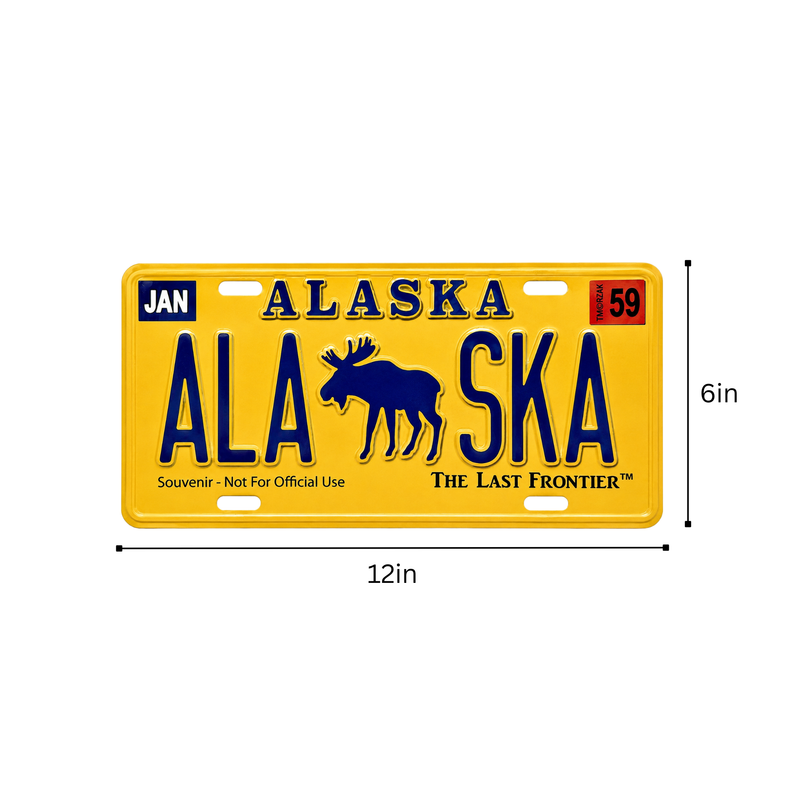 Alaska Moose License Plate