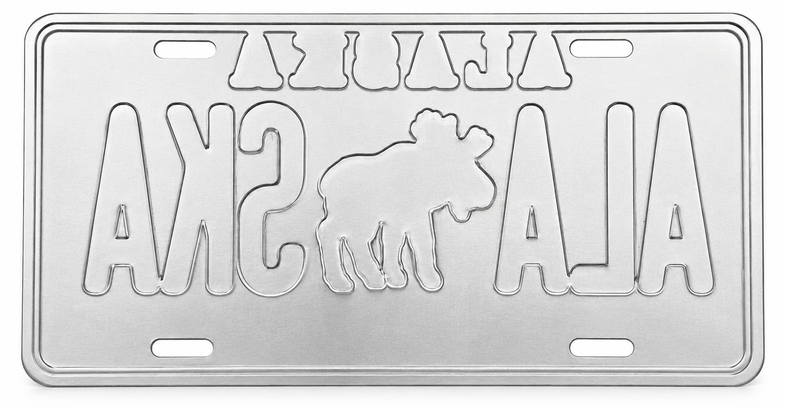 Alaska Moose License Plate