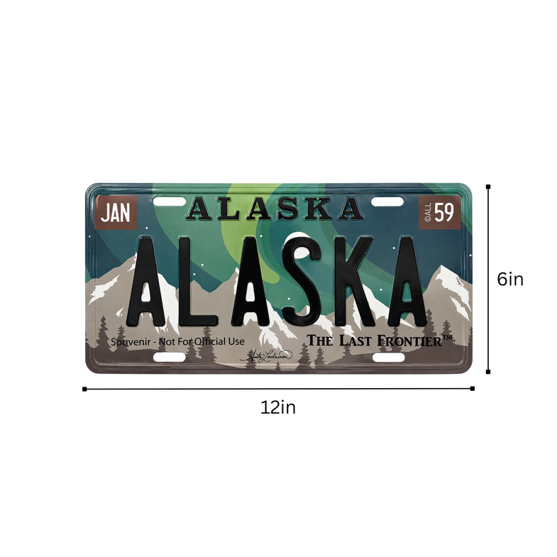 Alaska Aurora License Plate