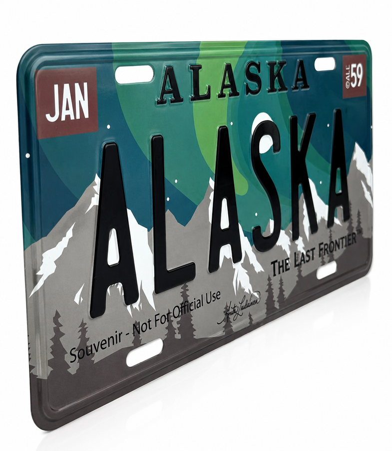 Alaska Aurora License Plate
