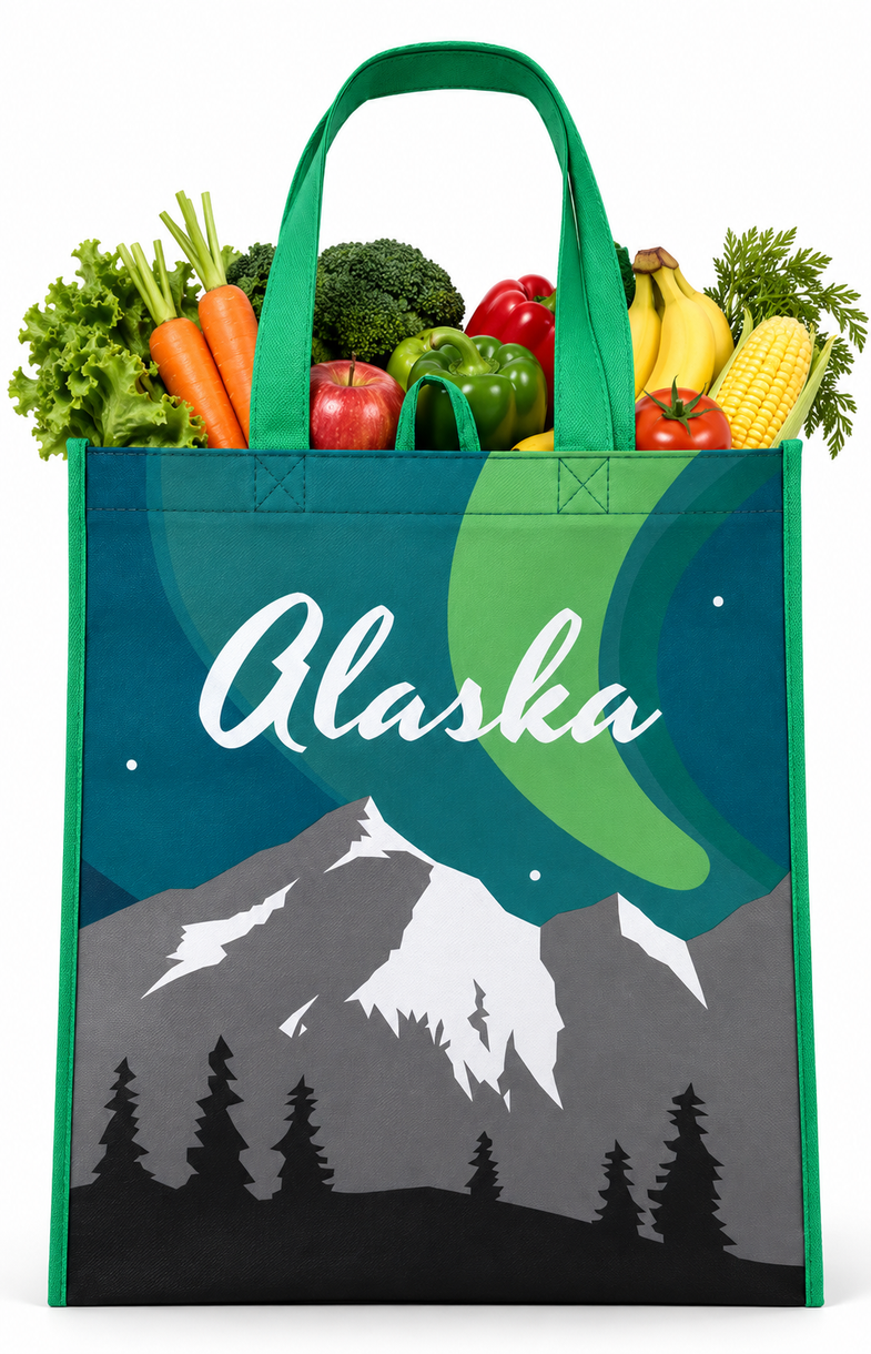 Alaska Aurora Reusable Grocery Bag