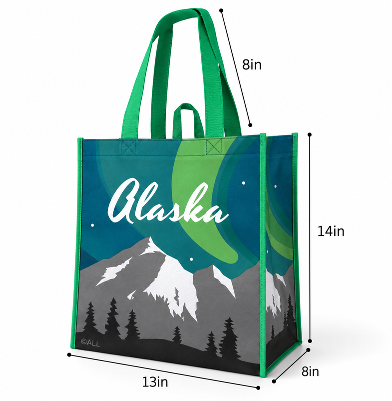 Alaska Aurora Reusable Grocery Bag