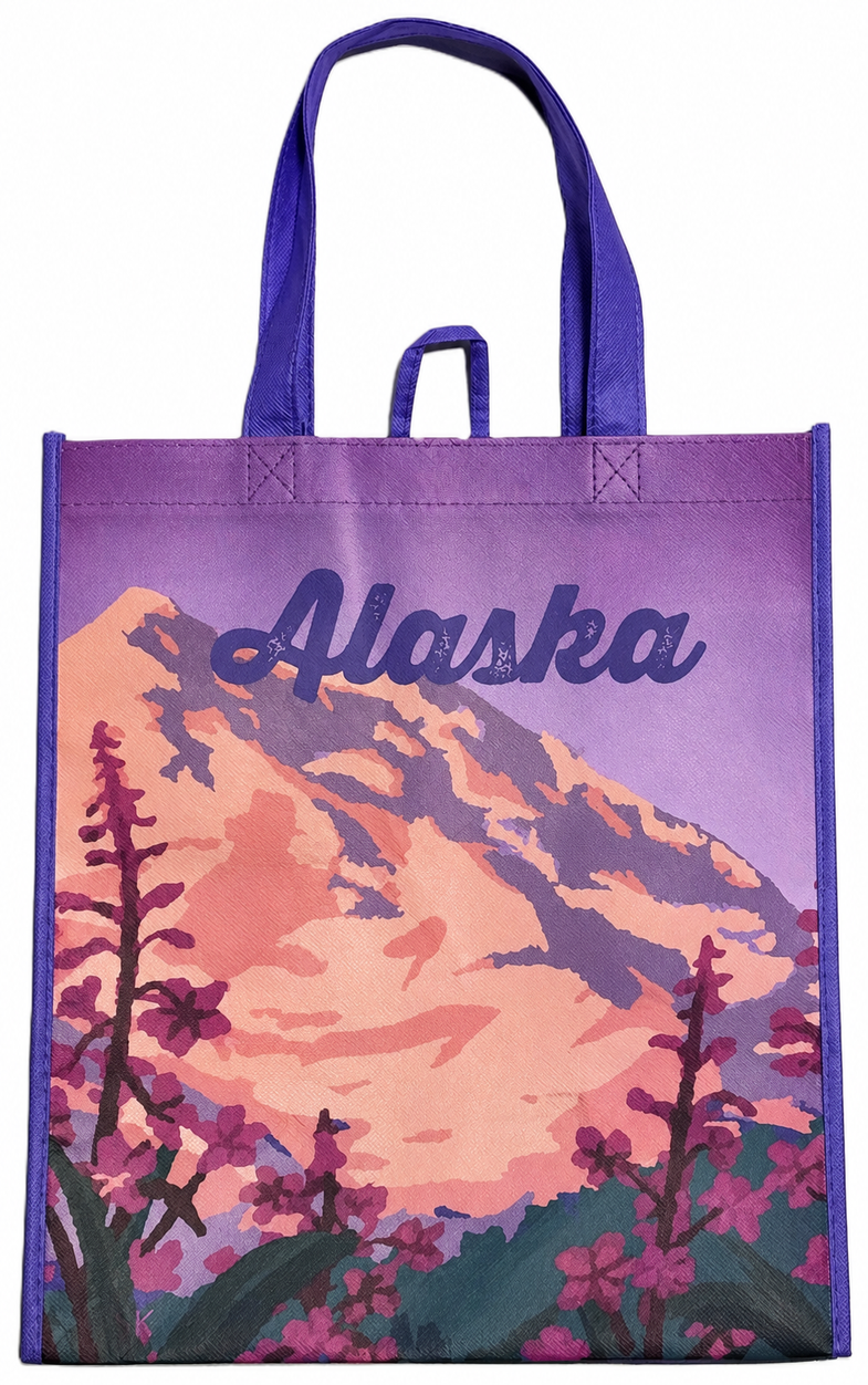 Alaska Fireweed Reusable Grocery Bag