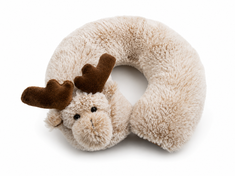 Alaska Moose Plush Neck Pillow